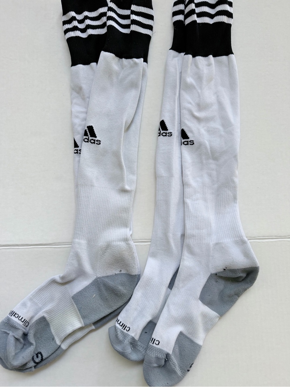 Adidas Kids YLG White & Black Performance Soccer Socks